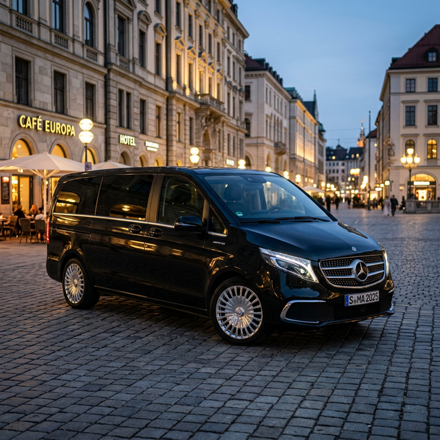 Mercedes V-Klasse für Ihren Flughafentransfer Tübingen nach Stuttgart STR zum Festpreis Mercedes V-Klasse von Taxi Akbulut – Flughafentransfer Tübingen nach Stuttgart STR zum Festpreis